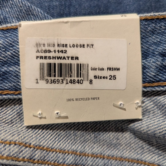 NWT Agolde light wash 90's mid rise loose fit jeans - Picture 5 of 7